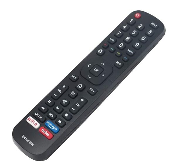 hisense EN2BS27H tv remote control black with buttons 2